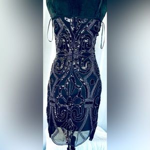 GB Sequin-Embellished Sheath Dress